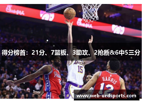 得分榜首:21分、7篮板、3助攻、2抢断&6中5三分 得分榜首:21分、7篮板、3助攻、2抢断&6中5三分
